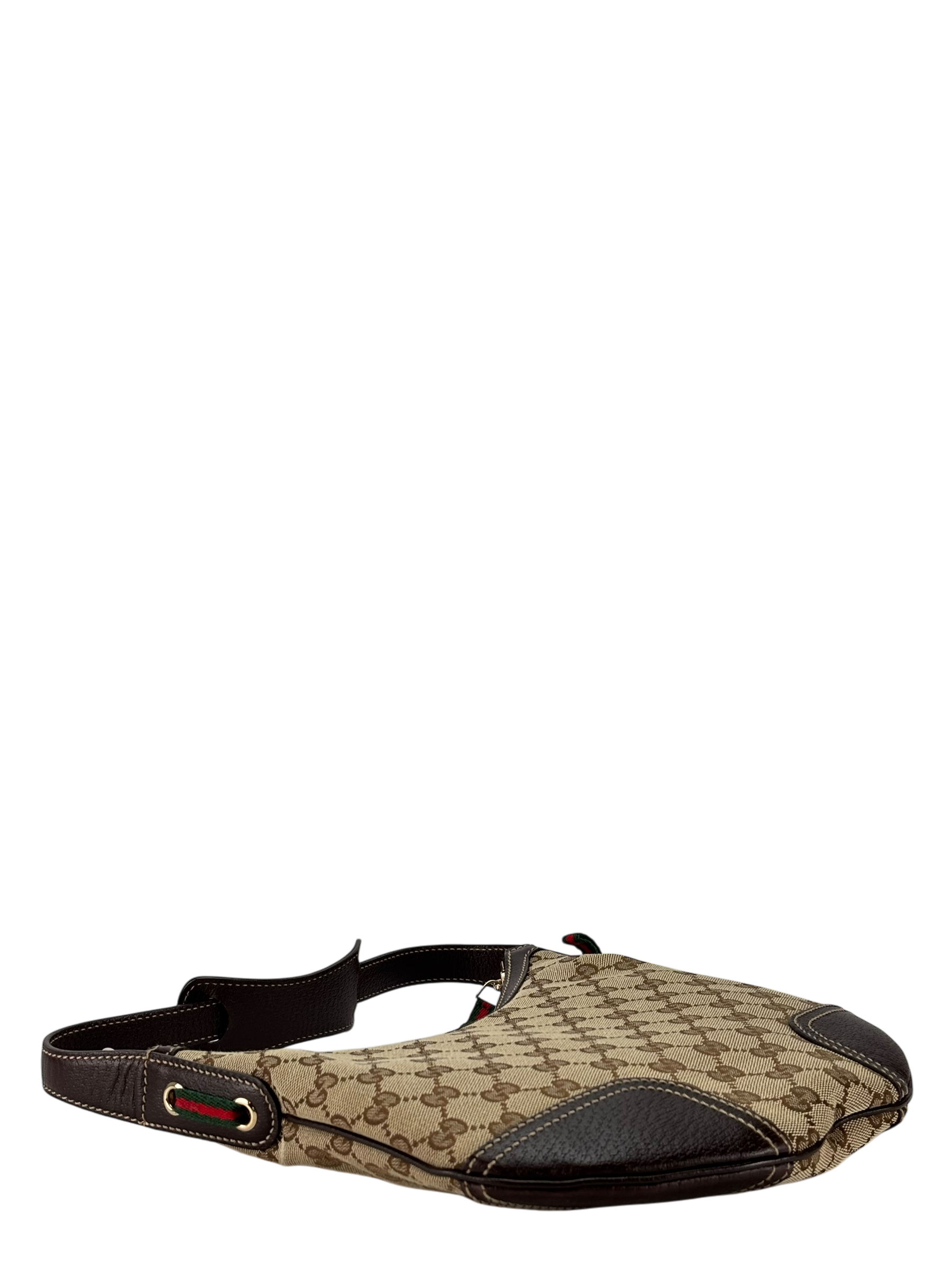 GUCCI - Brown Princess Shelly GG canvas shoulder bag