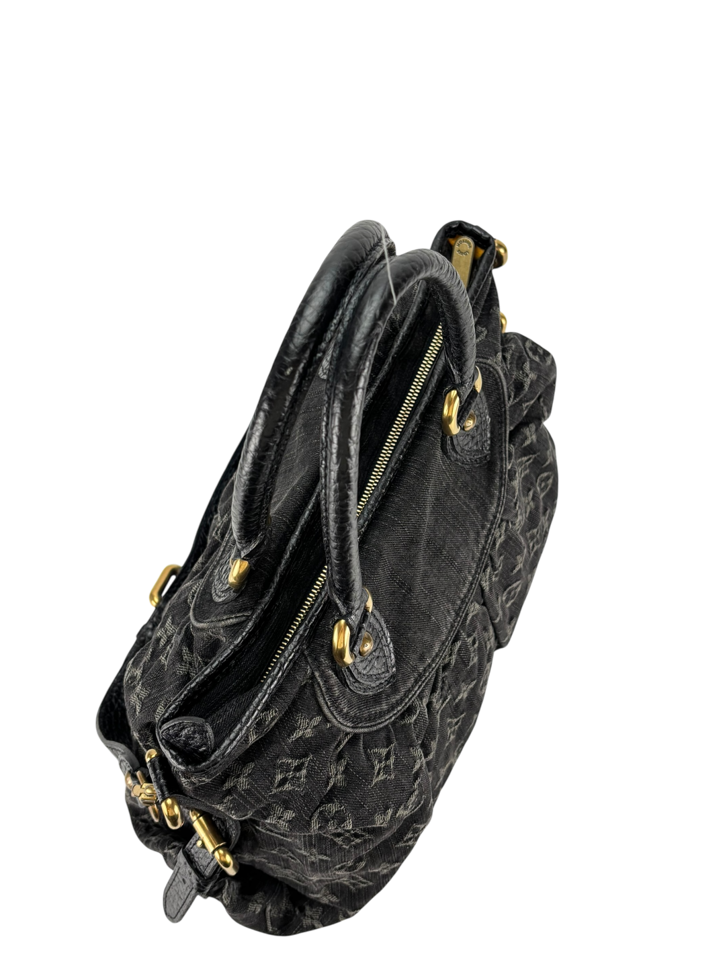 LOUIS VUITTON -  Black monogram Denim handbag