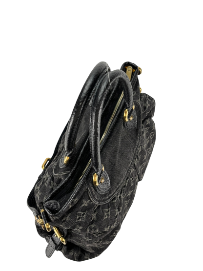 LOUIS VUITTON -  Black monogram Denim handbag