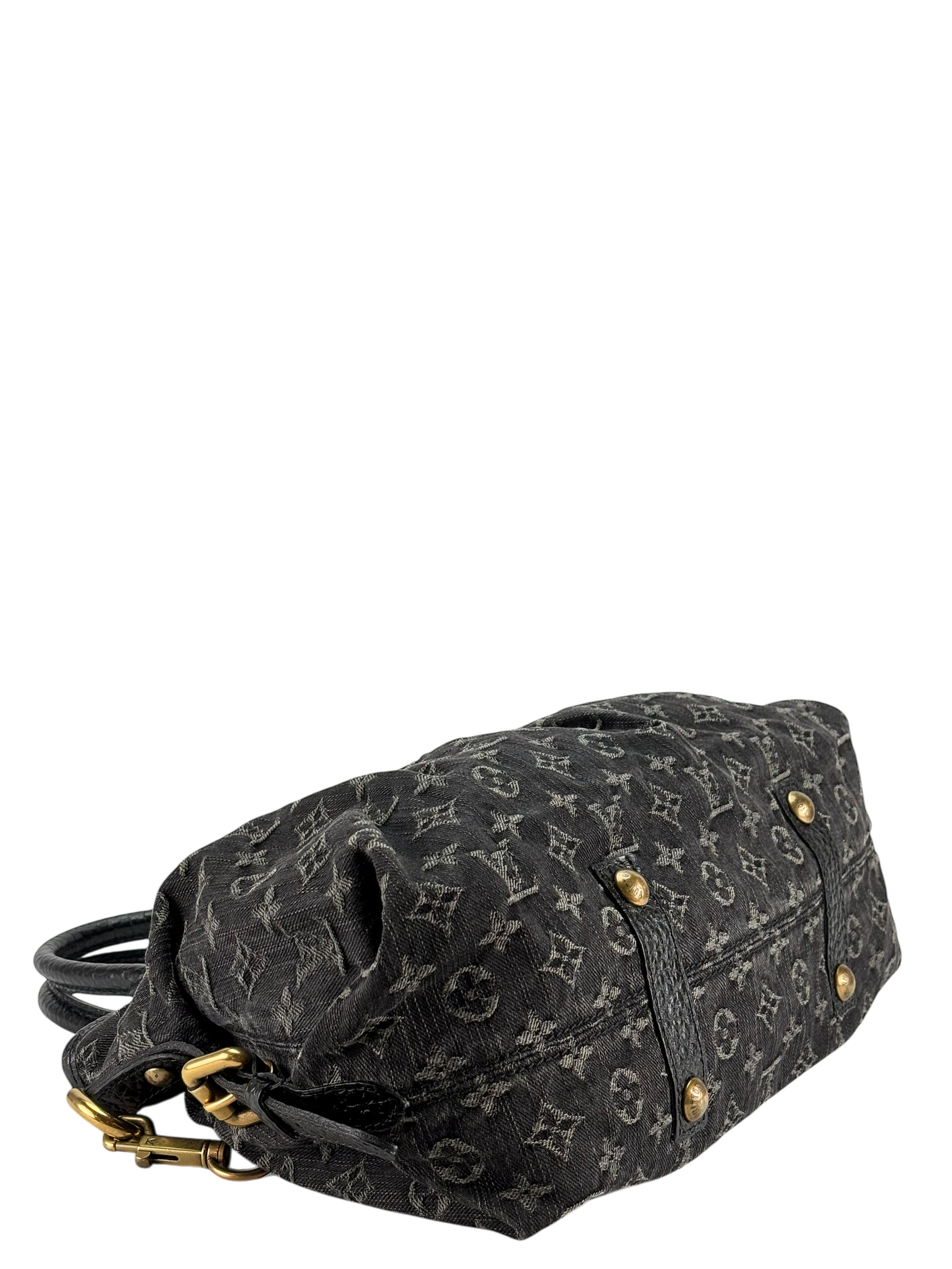 LOUIS VUITTON -  Black monogram Denim handbag
