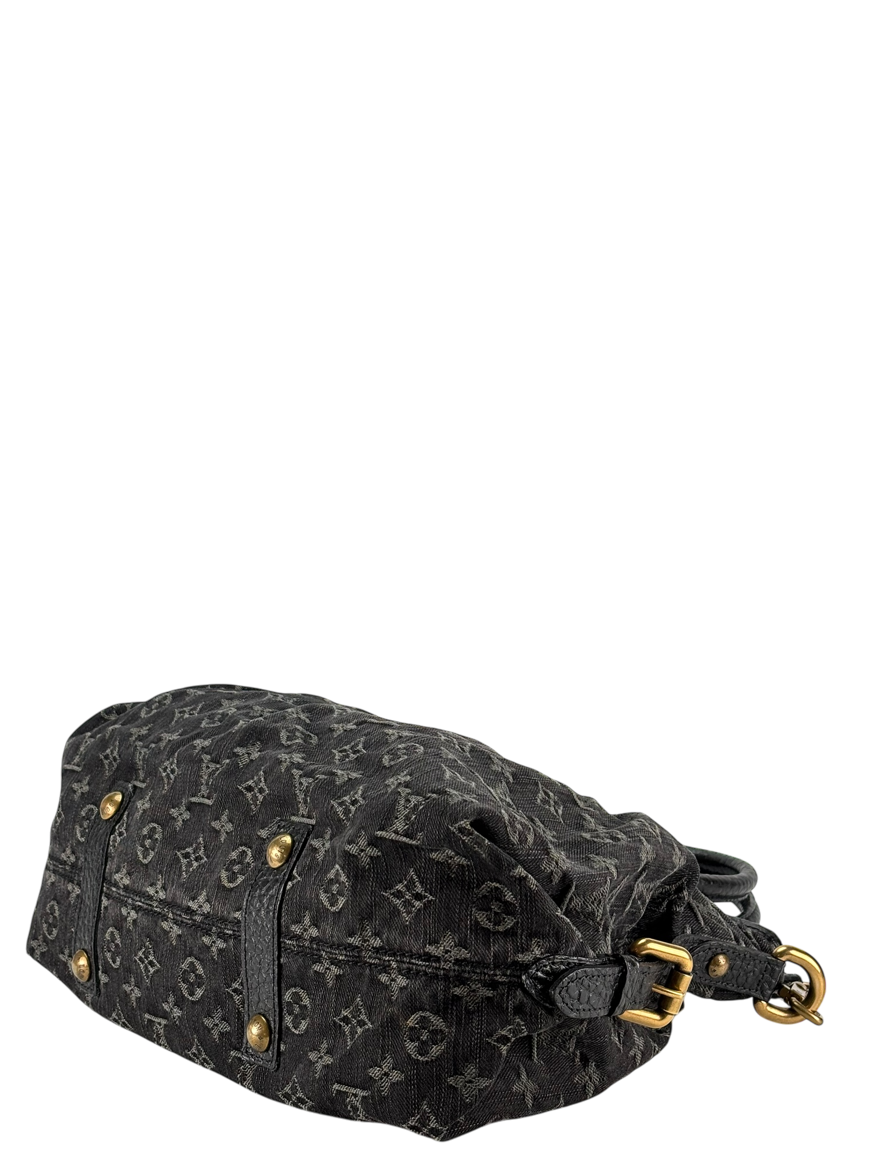 LOUIS VUITTON -  Black monogram Denim handbag