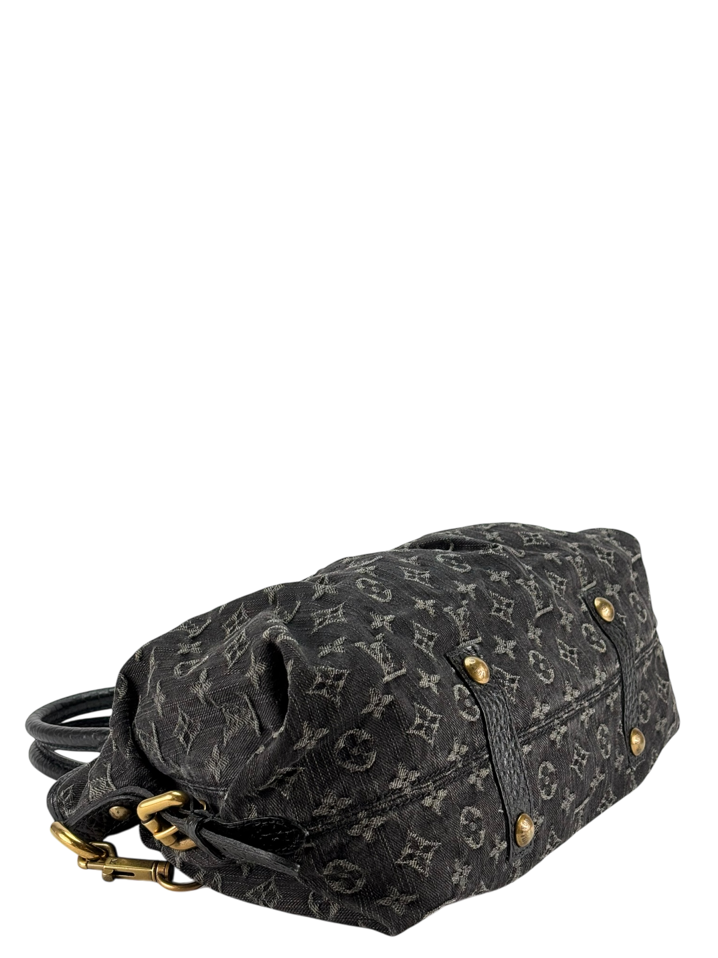LOUIS VUITTON -  Black monogram Denim handbag