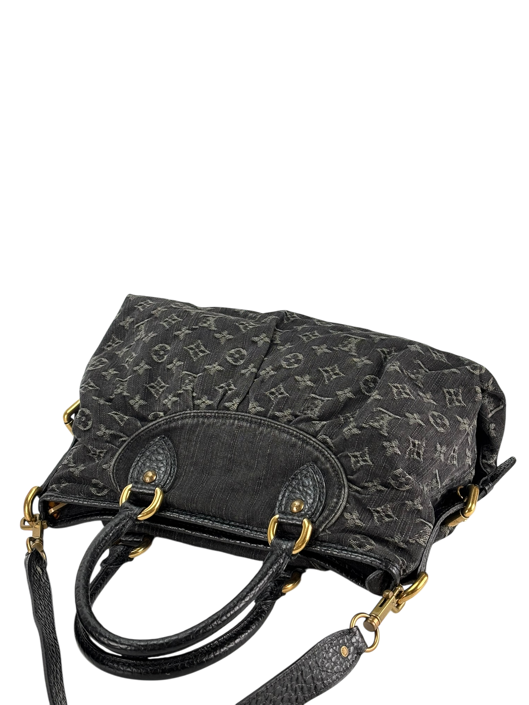 LOUIS VUITTON -  Black monogram Denim handbag