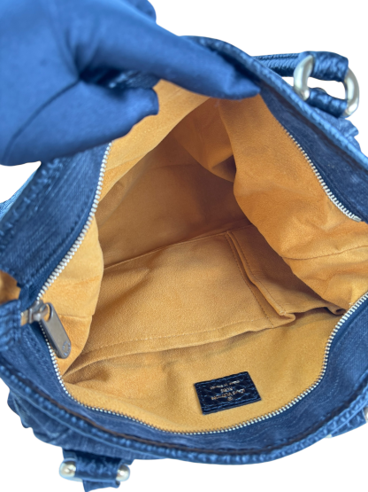 LOUIS VUITTON -  Black monogram Denim handbag