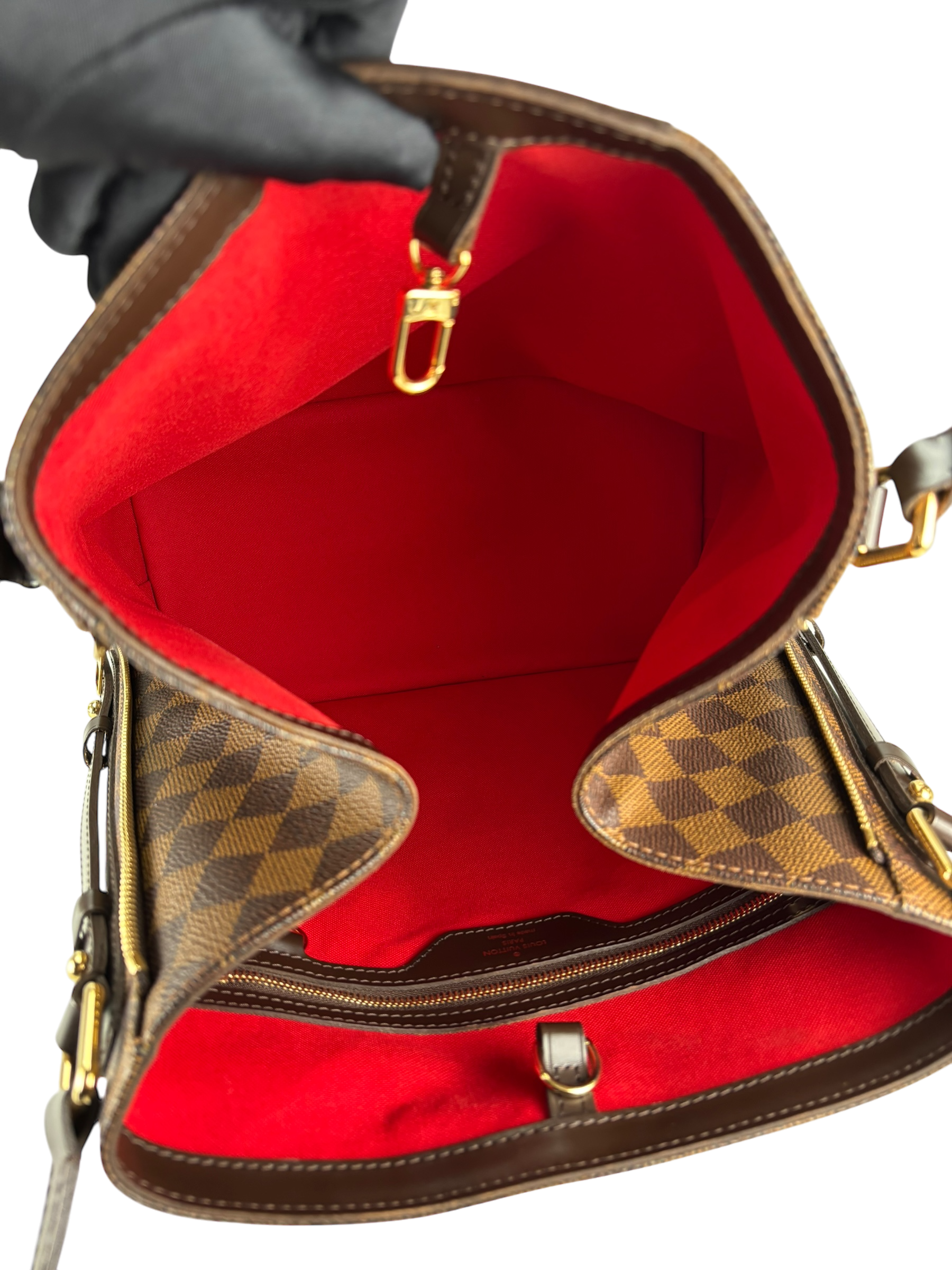 LOUIS VUITTON - Damier Ebene Canvas Cabas Rivington Tote Bucket bag