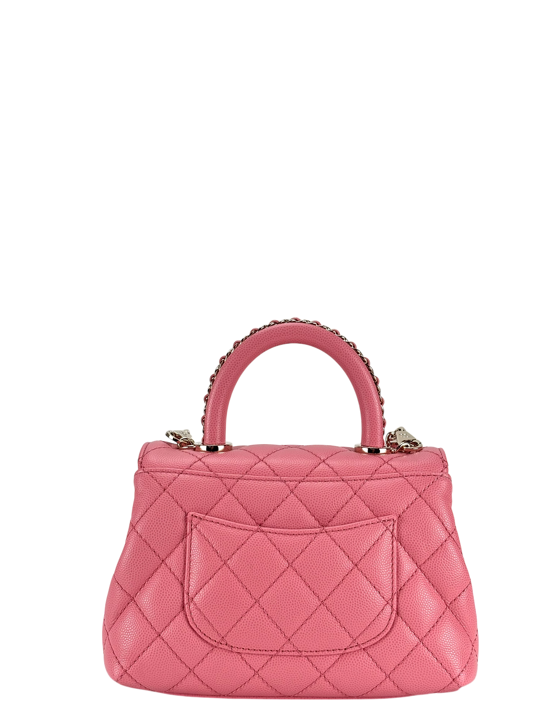 CHANEL - Coco Handle Small Pink Caviar Gold Hardware