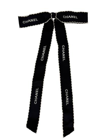 CHANEL - 1970-1980 Black Ribbon Brooch