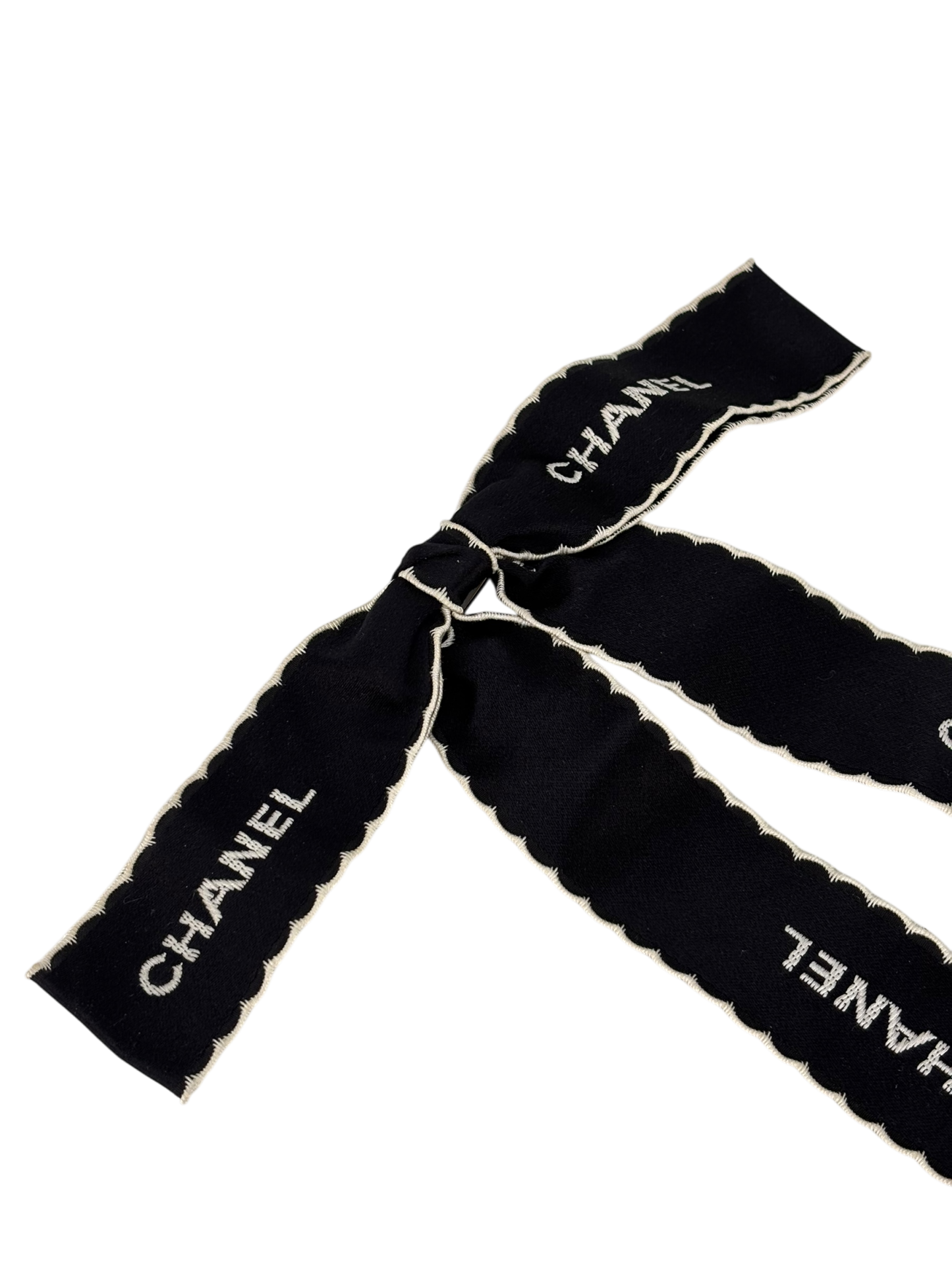 CHANEL - 1970-1980 Black Ribbon Brooch