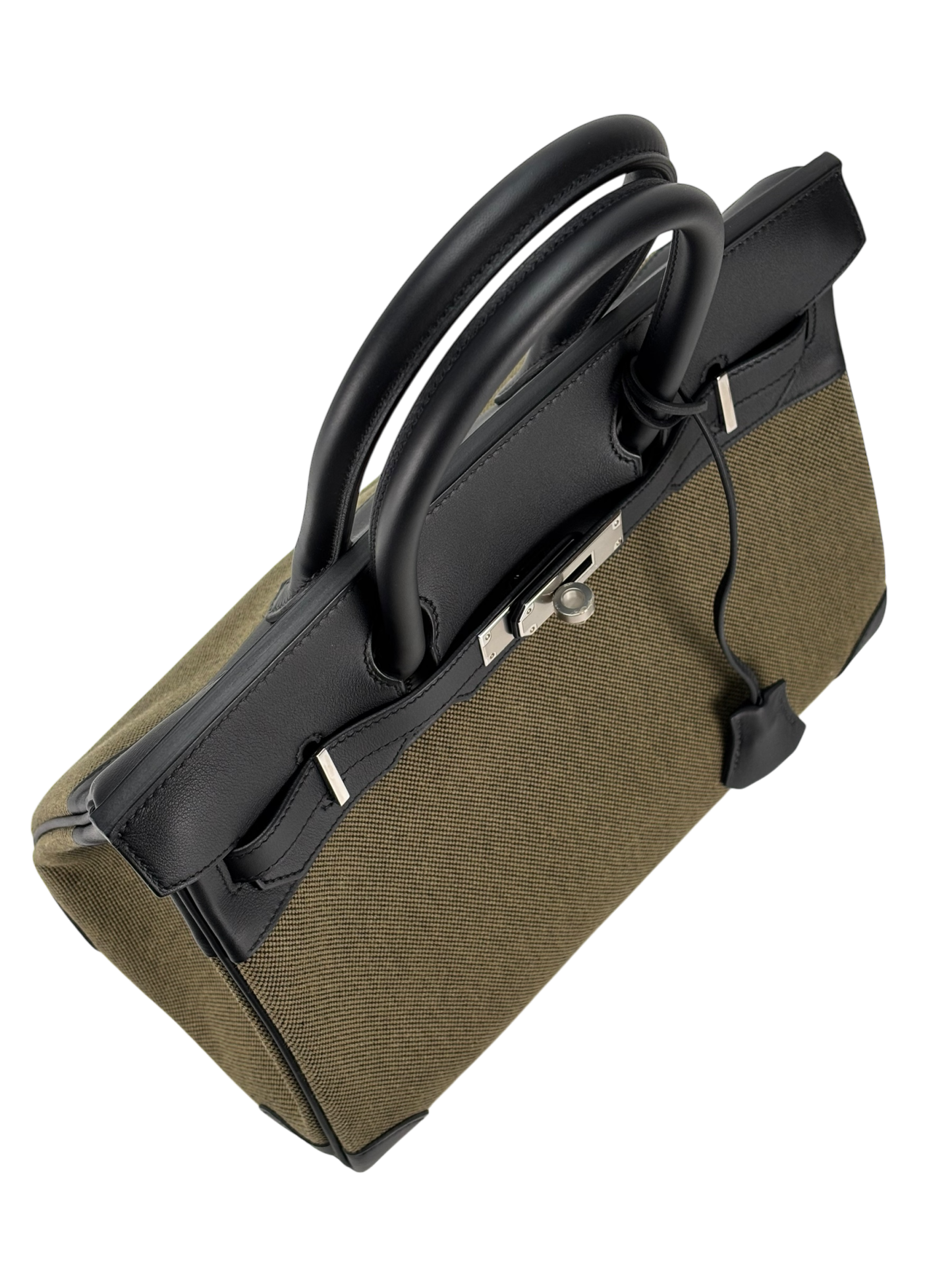 HERMES - Birkin 30 Black Vert Military Swift Tole Palladium Hardware