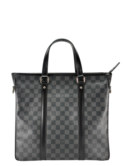 LOUIS VUITTON - Black Canvas Damier Graphite Coated Tadao Bag