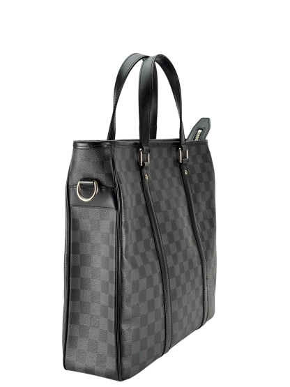 LOUIS VUITTON - Black Canvas Damier Graphite Coated Tadao Bag