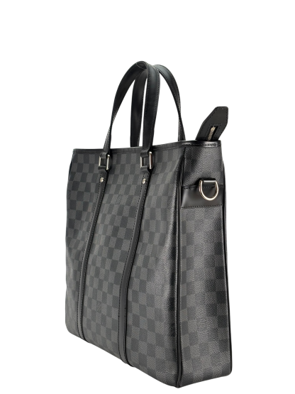 LOUIS VUITTON - Black Canvas Damier Graphite Coated Tadao Bag