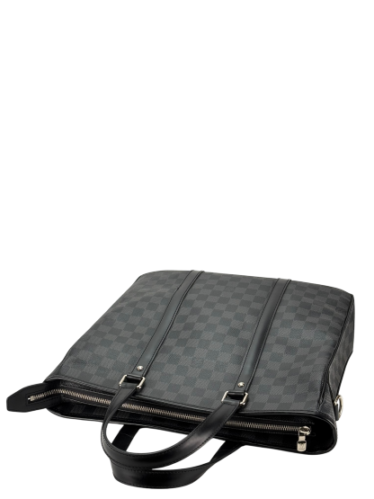 LOUIS VUITTON - Black Canvas Damier Graphite Coated Tadao Bag