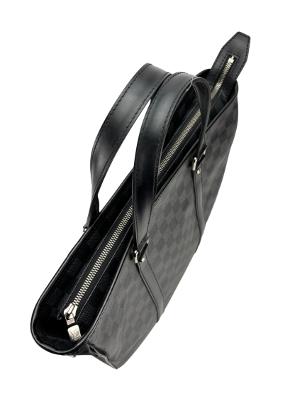 LOUIS VUITTON - Black Canvas Damier Graphite Coated Tadao Bag