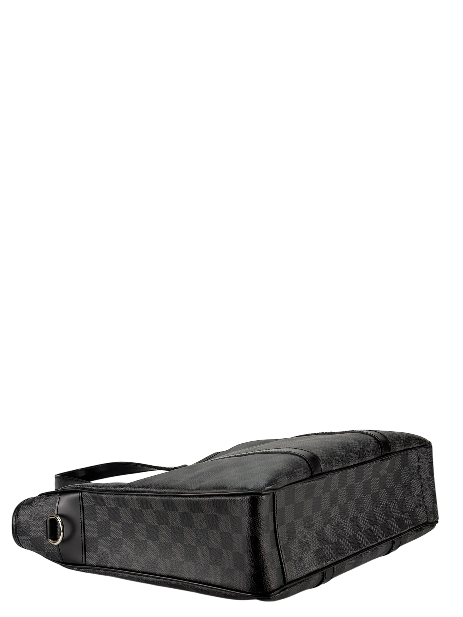 LOUIS VUITTON - Black Canvas Damier Graphite Coated Tadao Bag