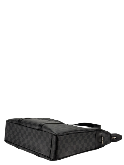 LOUIS VUITTON - Black Canvas Damier Graphite Coated Tadao Bag