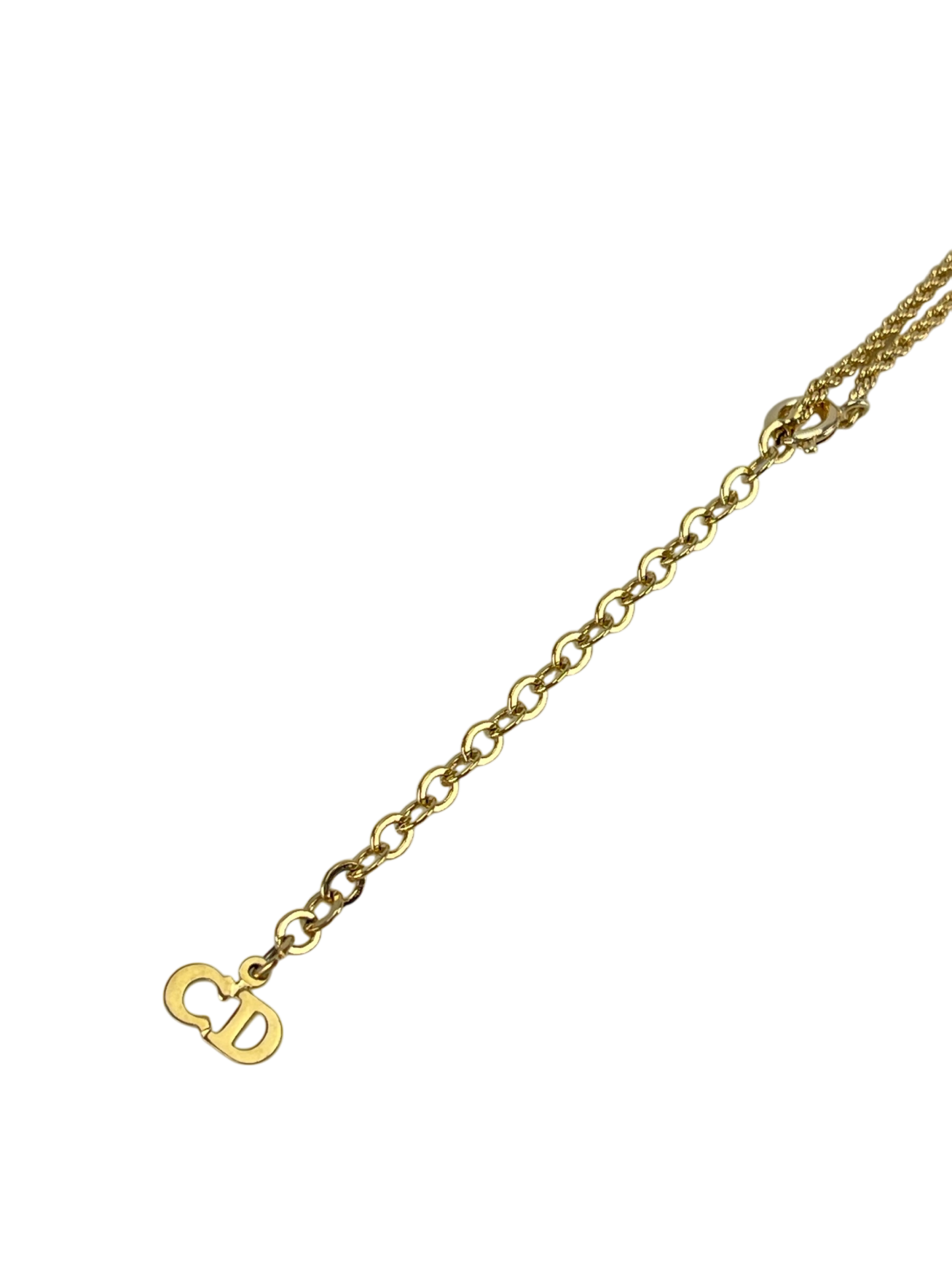CHRISTIAN DIOR - Gold Circle logo Necklace