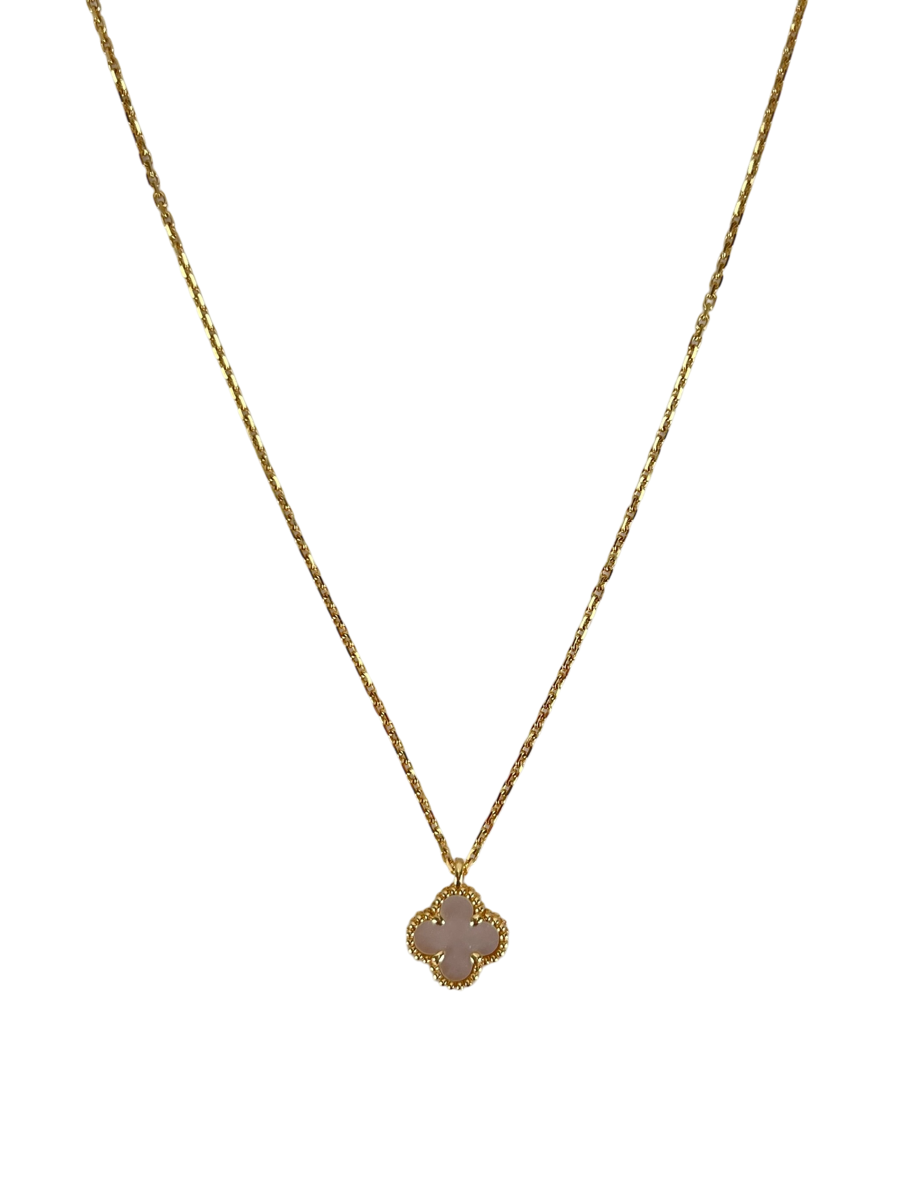 VAN CLEEF ＆ ARPELS - VCA Mother of Pearl Mini Sweet Alhambra pendant Necklace