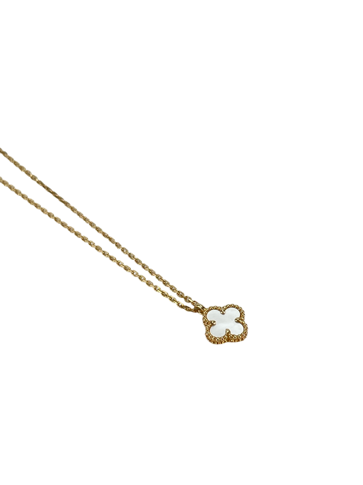VAN CLEEF & ARPELS - VCA Mother of Pearl Mini Sweet Alhambra pendant Necklace