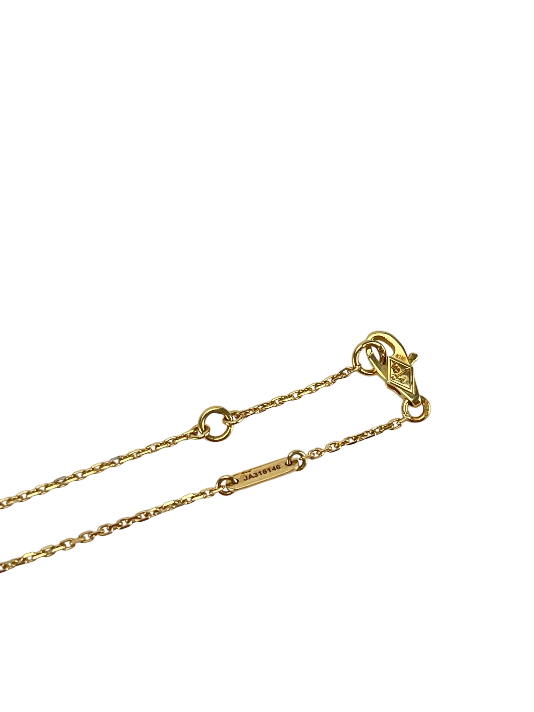 VAN CLEEF & ARPELS - VCA Mother of Pearl Mini Sweet Alhambra pendant Necklace