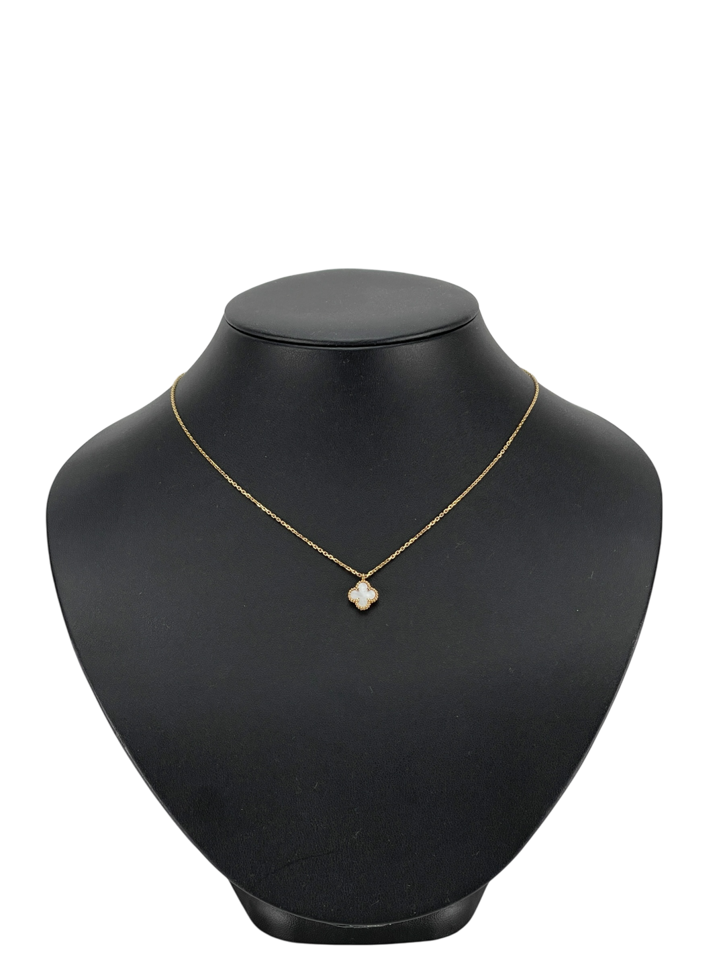 VAN CLEEF & ARPELS - VCA Mother of Pearl Mini Sweet Alhambra pendant Necklace