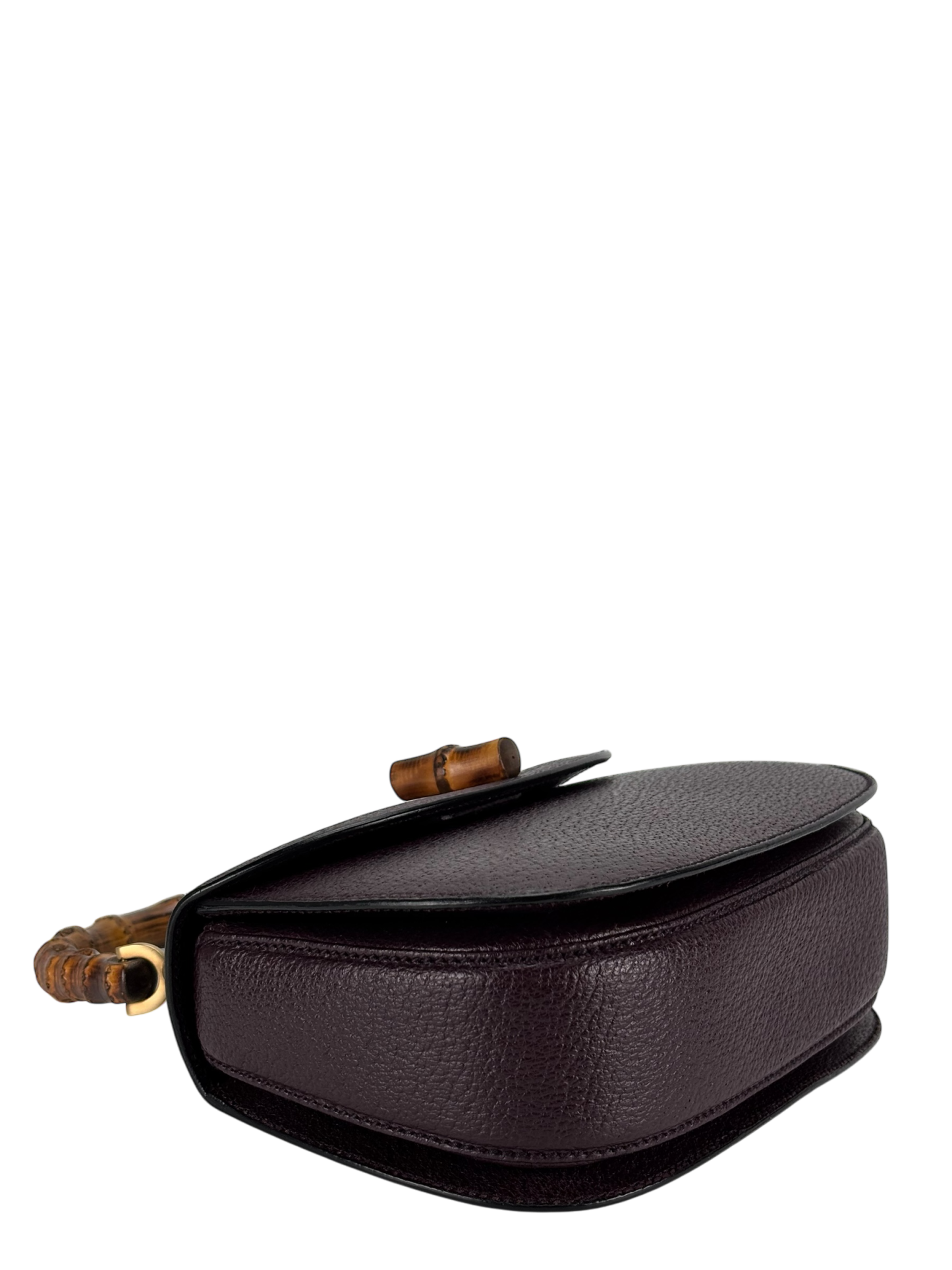 GUCCI - Purple Lambskin Bamboo Hand Bag