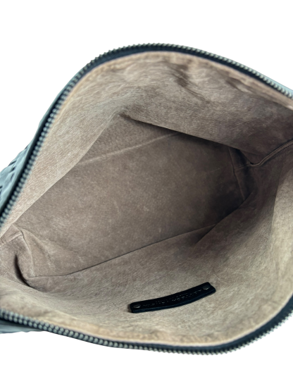 BOTTEGA VENETA - Black Lambskin Hobo Intrecciato Nappa 
