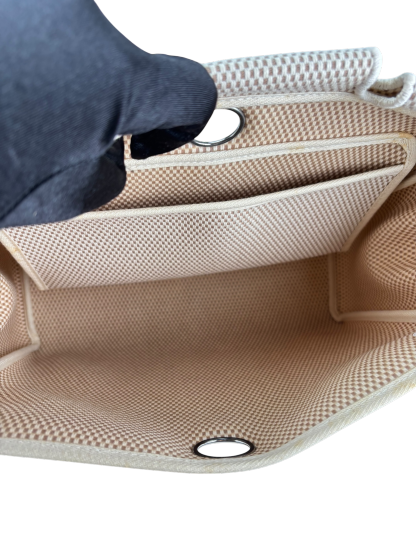 HERMES - Herbag Zip 31 (PM) Black Toile Palladium Hardware