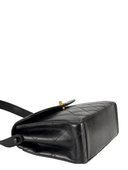 CHANEL - Black Lambskin Diana Shoulder Bag