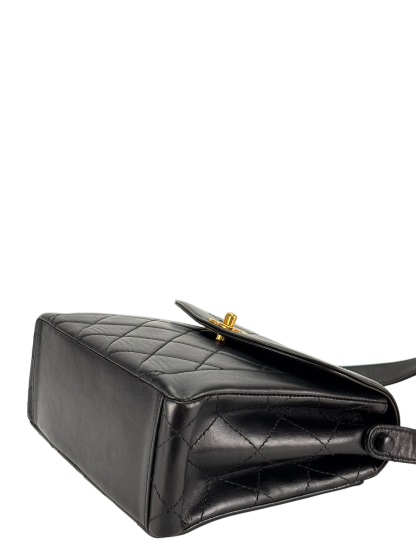 CHANEL - Black Lambskin Diana Shoulder Bag