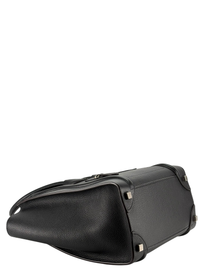 CELINE - Micro Luggage handbag in Drummed Calfskin Black 