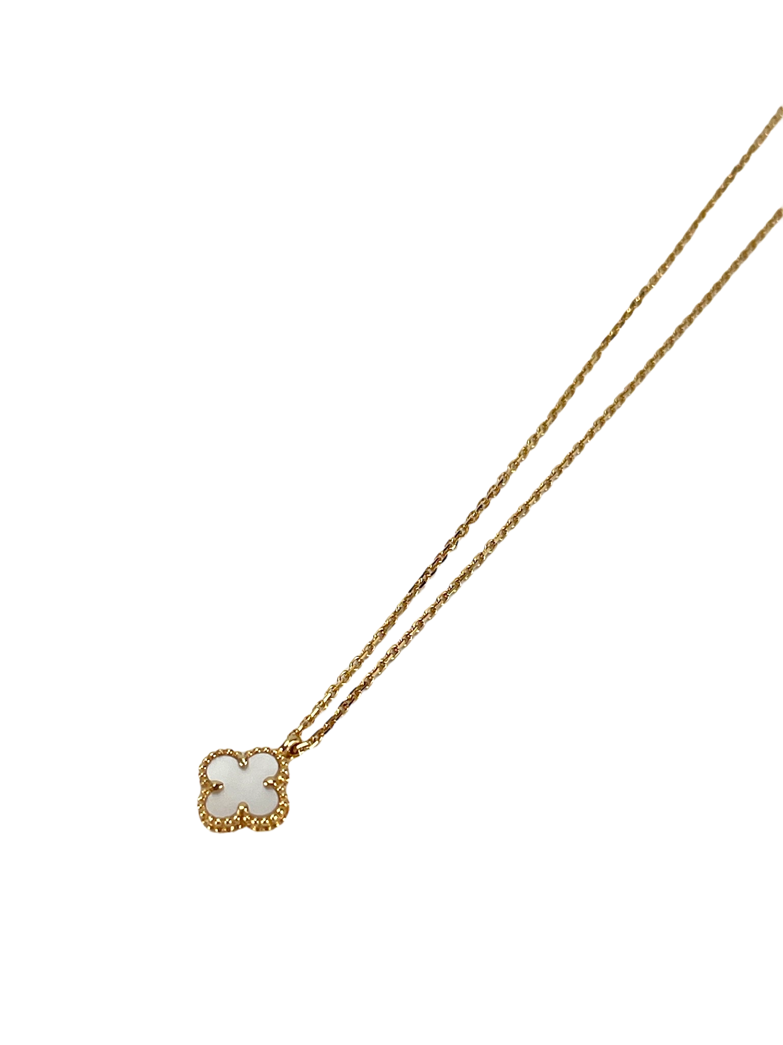 Van Cleef & Arpels - VCA Mother of Pearl Mini Sweet Alhambra pendant Necklace