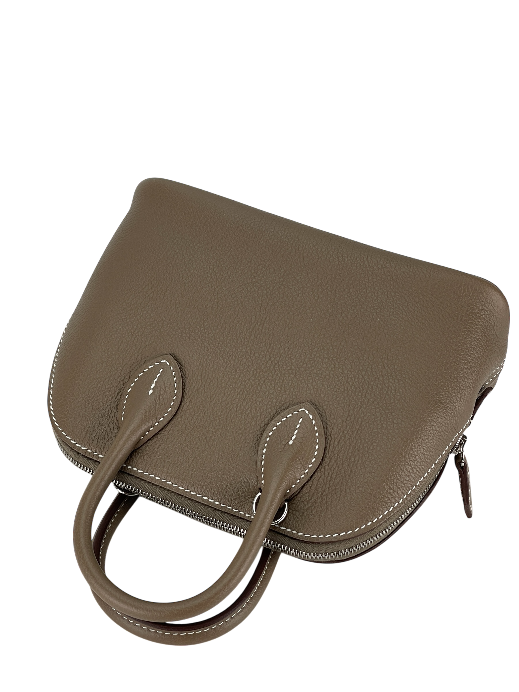 HERMES - Mini Bolide 1923 Etoupe Evercolor Palladium Hardware