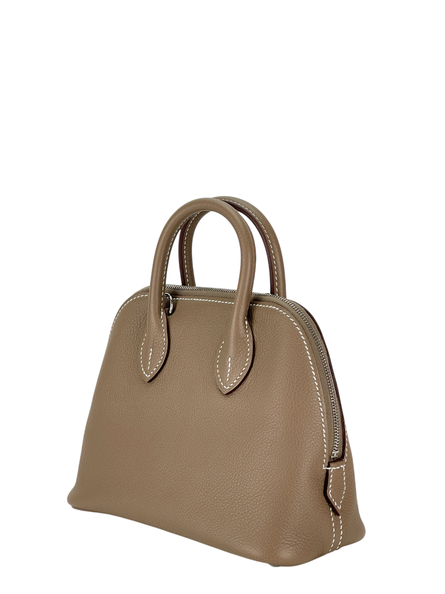 HERMES - Mini Bolide 1923 Etoupe Evercolor Palladium Hardware