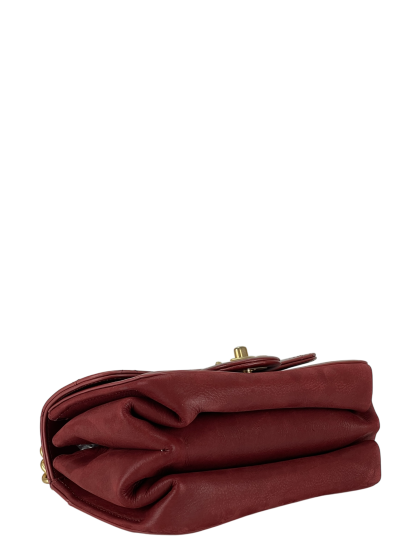CHANEL - Red Matelasse 2way Velvet Chain Shoulder Bag