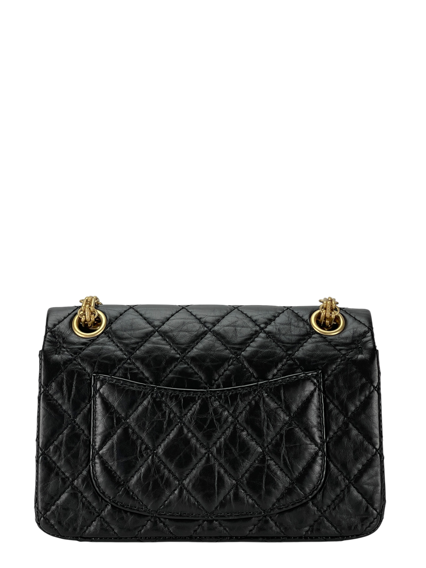 CHANEL - 2.55 Mini Flap Black Calfskin Gold Hardware