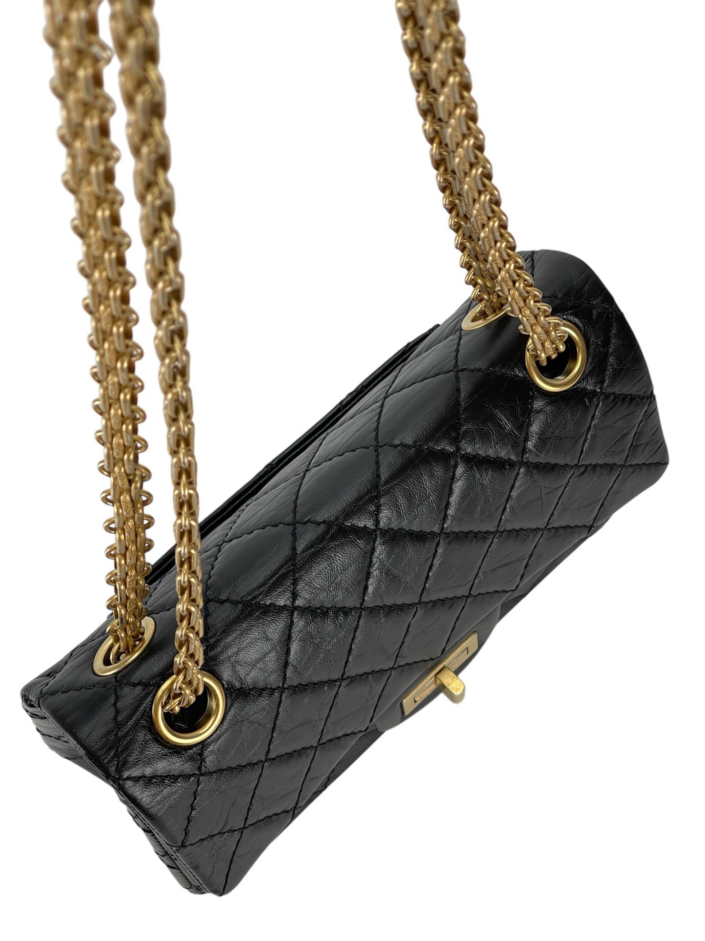 CHANEL - 2.55 Mini Flap Black Calfskin Gold Hardware