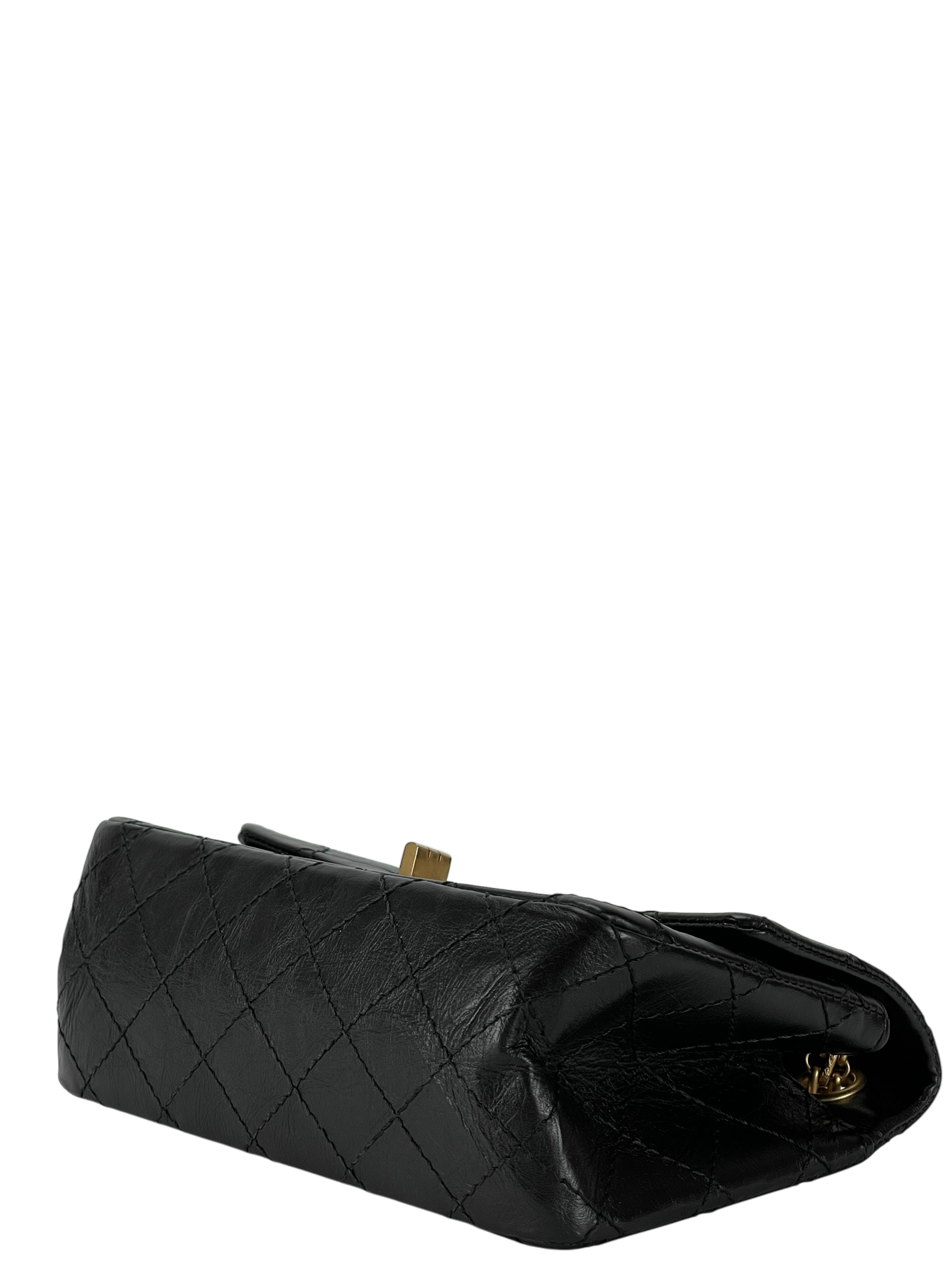 CHANEL - 2.55 Mini Flap Black Calfskin Gold Hardware