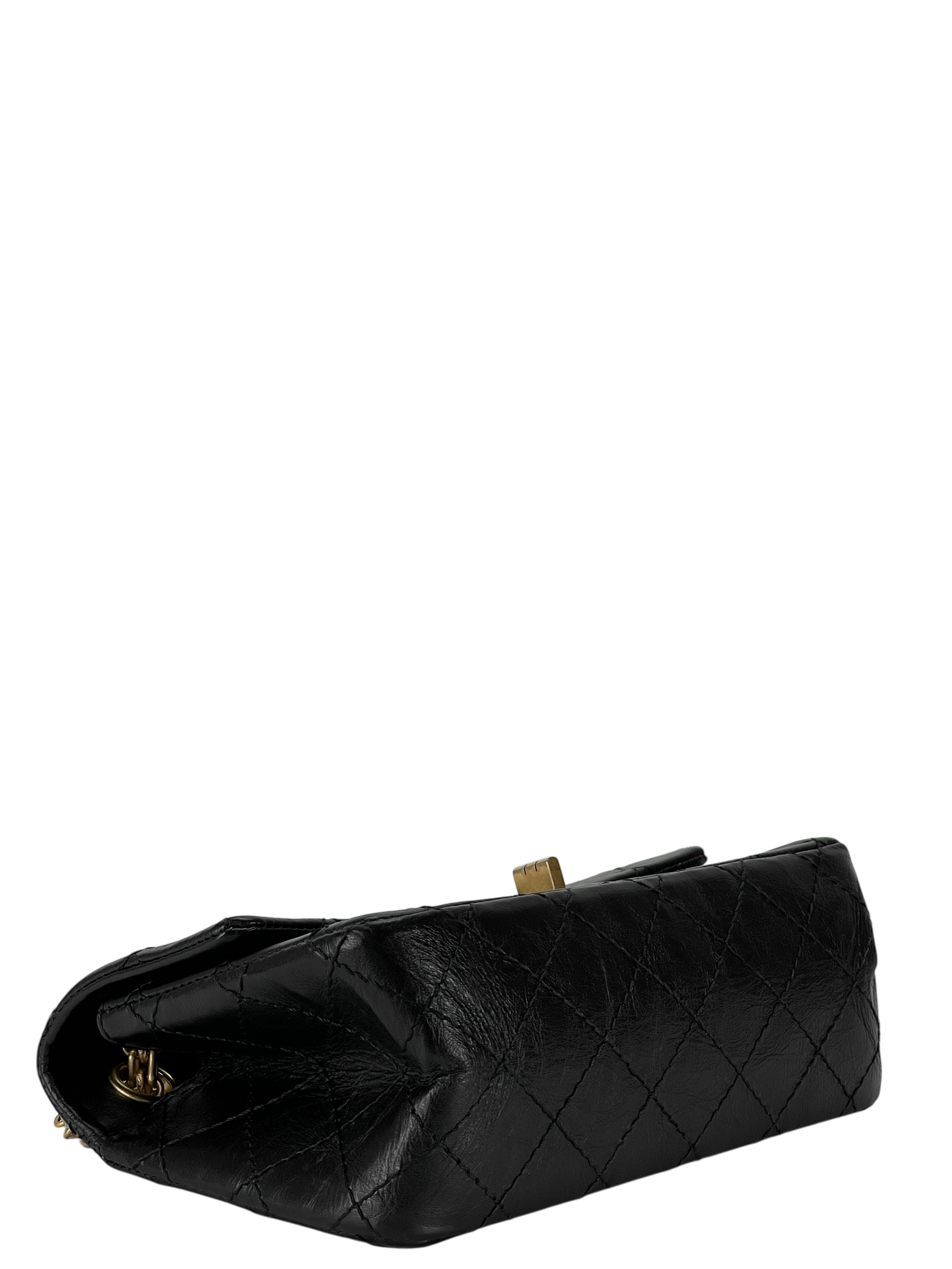 CHANEL - 2.55 Mini Flap Black Calfskin Gold Hardware
