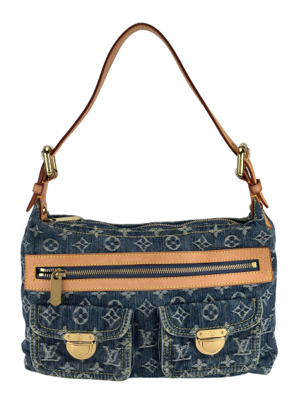 LOUIS VUITTON - Monogram Denim Baggy PM Shoulder Bag Handbag