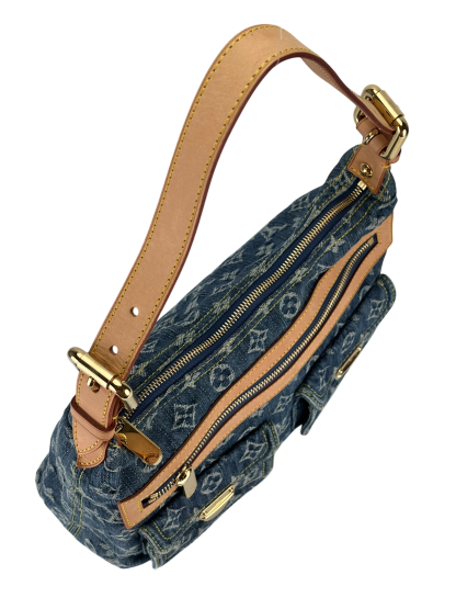 LOUIS VUITTON - Monogram Denim Baggy PM Shoulder Bag Handbag