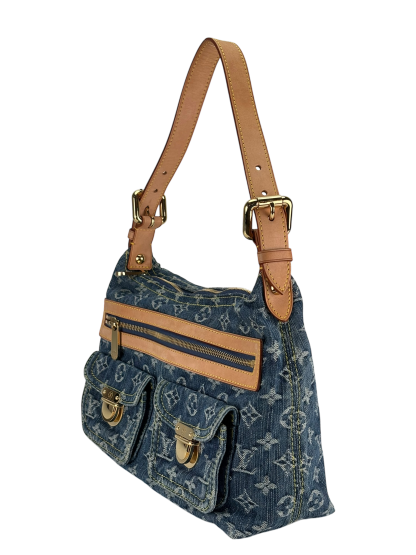 LOUIS VUITTON - Monogram Denim Baggy PM Shoulder Bag Handbag
