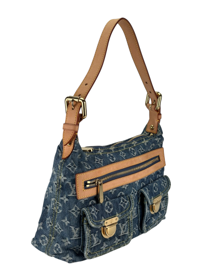 LOUIS VUITTON - Monogram Denim Baggy PM Shoulder Bag Handbag