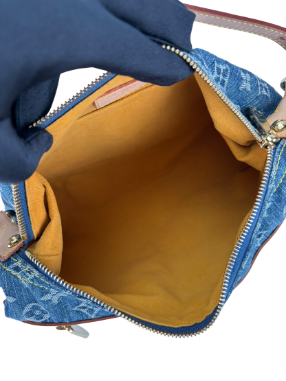 LOUIS VUITTON - Monogram Denim Baggy PM Shoulder Bag Handbag