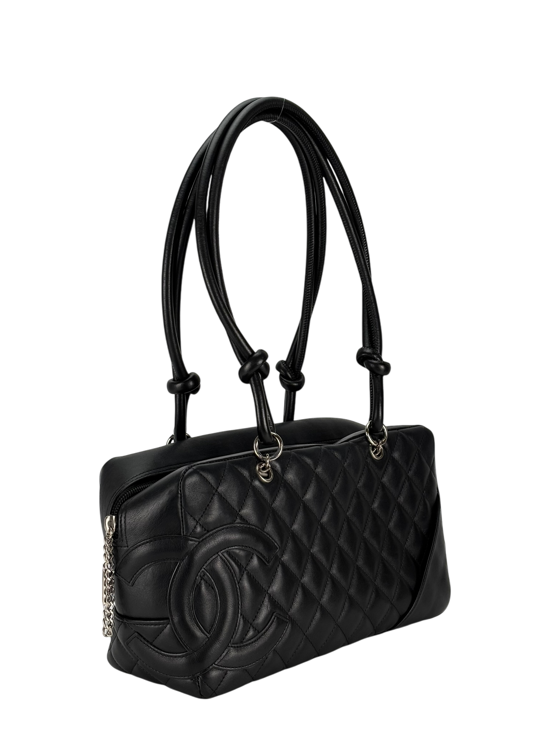 CHANEL - Black Cambon Bowling Handbag