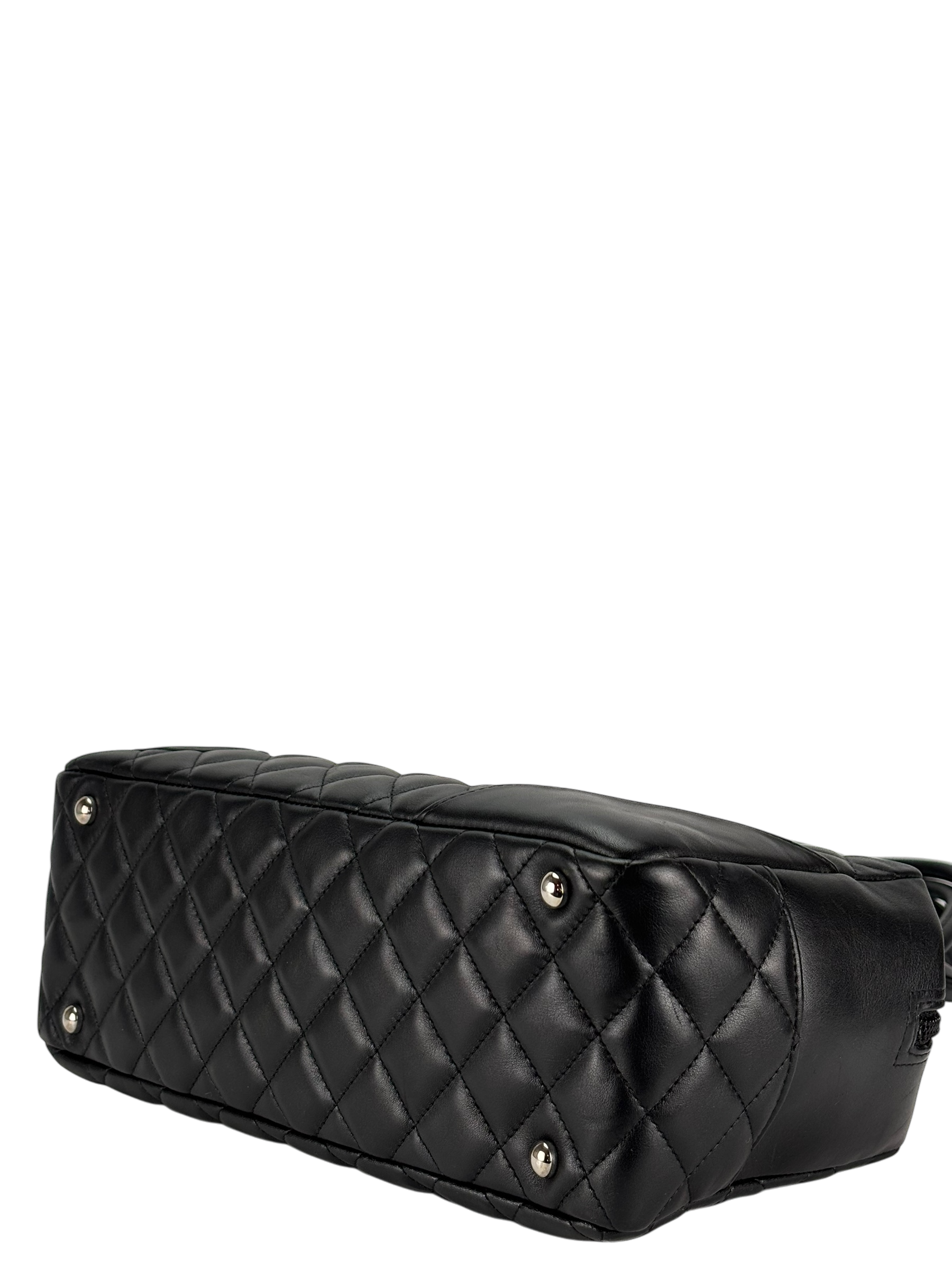 CHANEL - Black Cambon Bowling Handbag