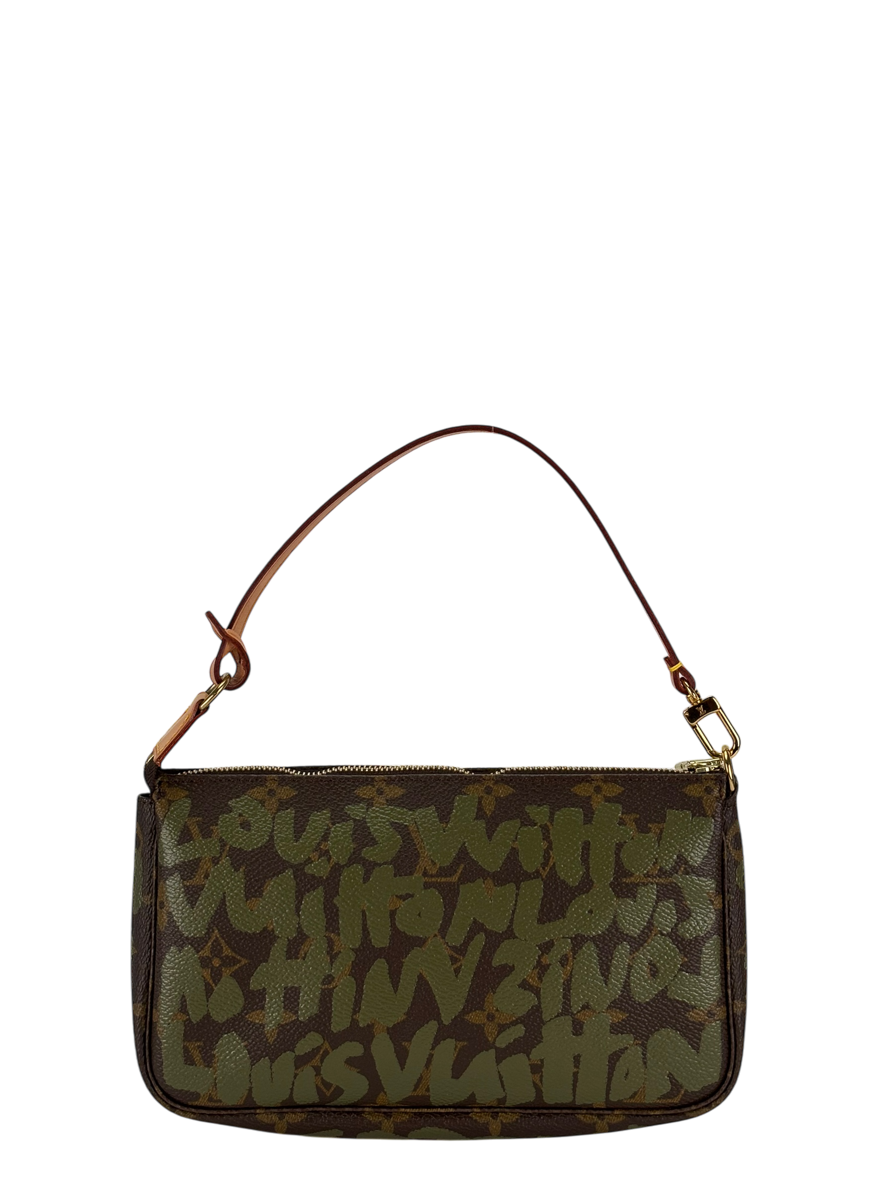 LOUIS VUITTON - Green Stephen Sprouse 2001 Pochette Accessoires Clutch Bag