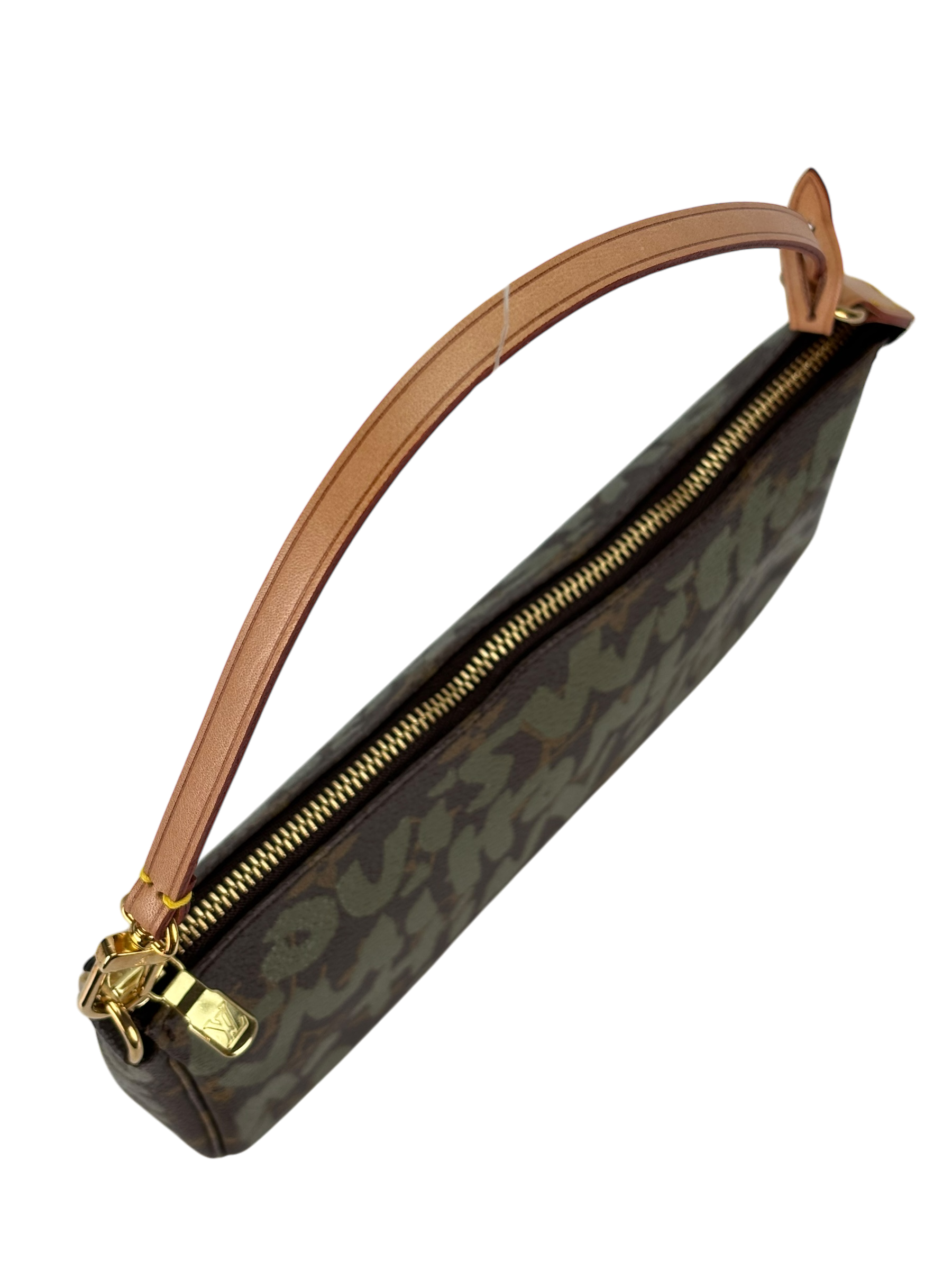 LOUIS VUITTON - Green Stephen Sprouse 2001 Pochette Accessoires Clutch Bag