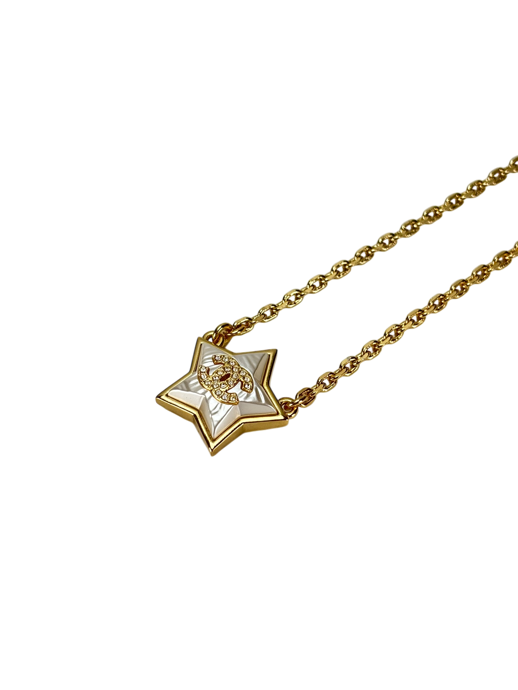 CHANEL - Necklace Costume Pearl Star Necklace Gold