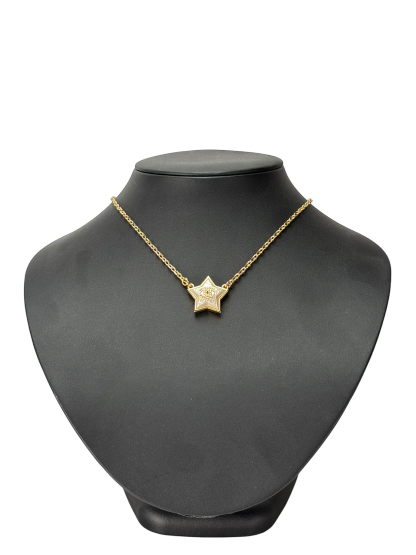 CHANEL - Necklace Costume Pearl Star Necklace Gold